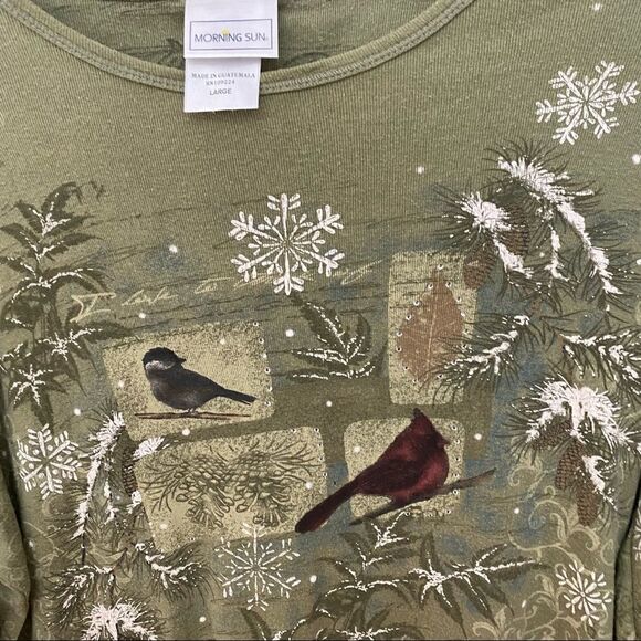 Cardinal Winter Morning Sun Long Sleeve Top Sz L - Picture 4 of 4